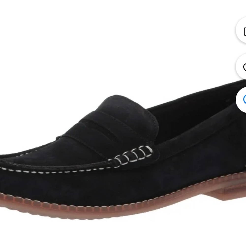 Hush Puppies Bounce Wren Black Suede Penny Loafer Sz 8 NWOB - Picture 3 of 14